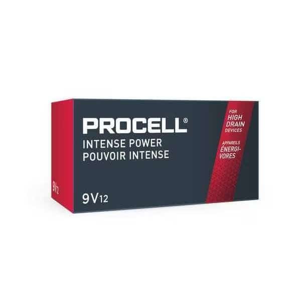 Procell Intense 9V Alkaline Battery, 9V DC, PK12