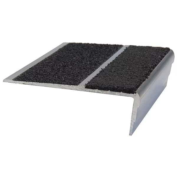Stair Nosing Extruded Aluminum Black, 48 in W x 1/8 in Thick