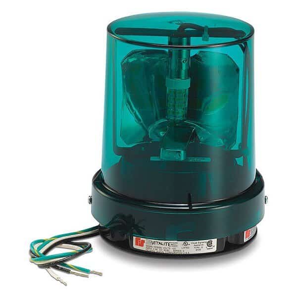 Warning Light, Green, LED, 5-1/8" D
