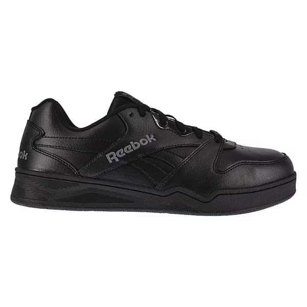Men's Athletic Shoe, Composite Toe, Leather Upper, Rubber Outsole, Lace Up, Black, 5 1/2 W
