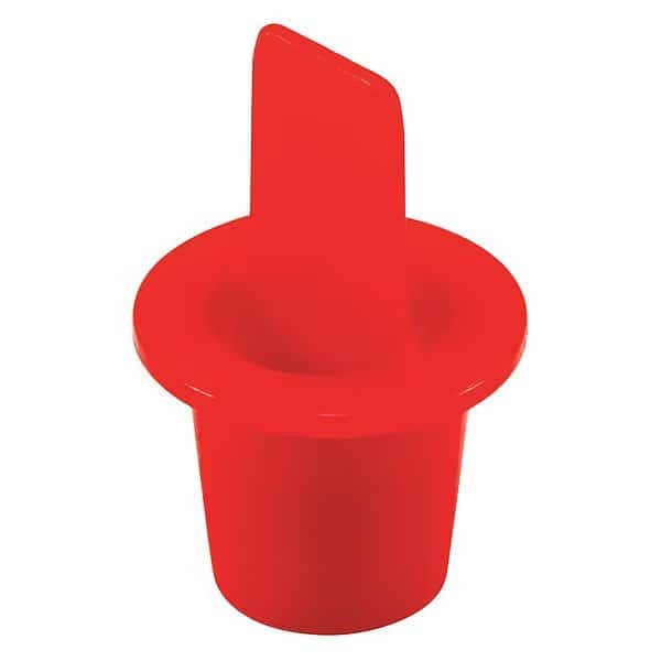 Center Pull-Tab Tapered Plug, Red, LDPE, 5000 PK
