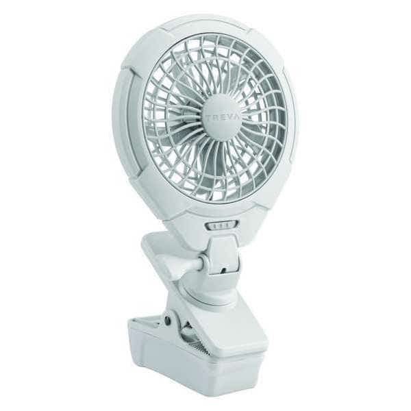 Clip Fan, 2 Speeds, White, FCC-Compliant Adapter