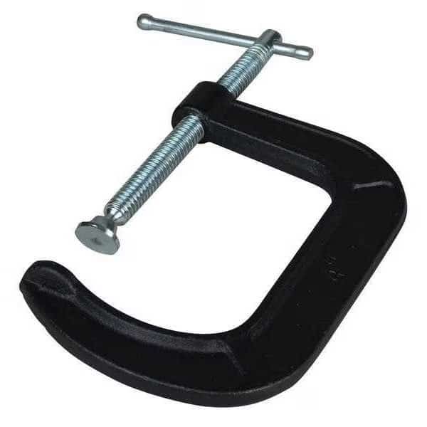 C-Clamp, 6 in Maximum Opening, Black