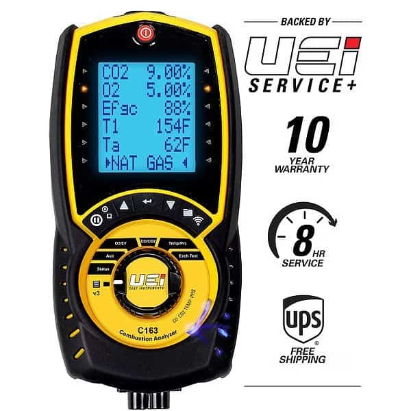Combution Analyzer, Mfr#: C163, UEI TEST INSTRUMENTS