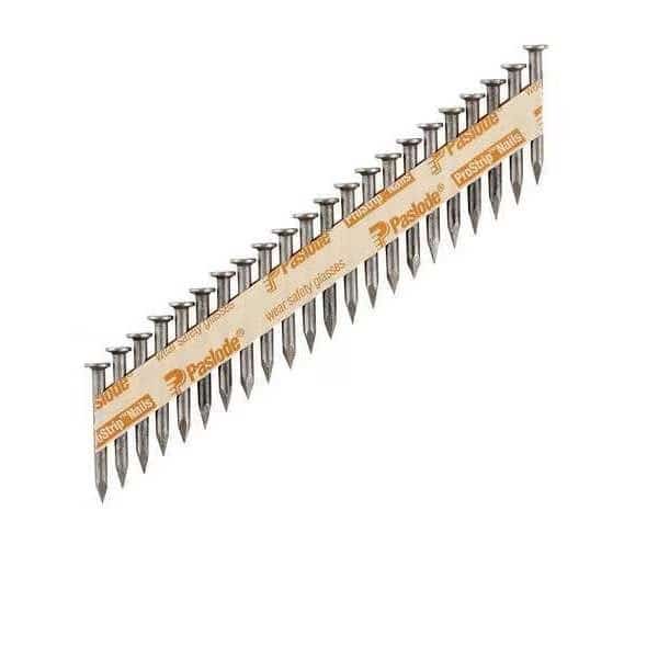 Collated Metal Connector Nail, 1-1/2 in L, Not Applicable, Brite, Flat Head, Straight, 3000 PK, Paslode, Mfr#: 650026