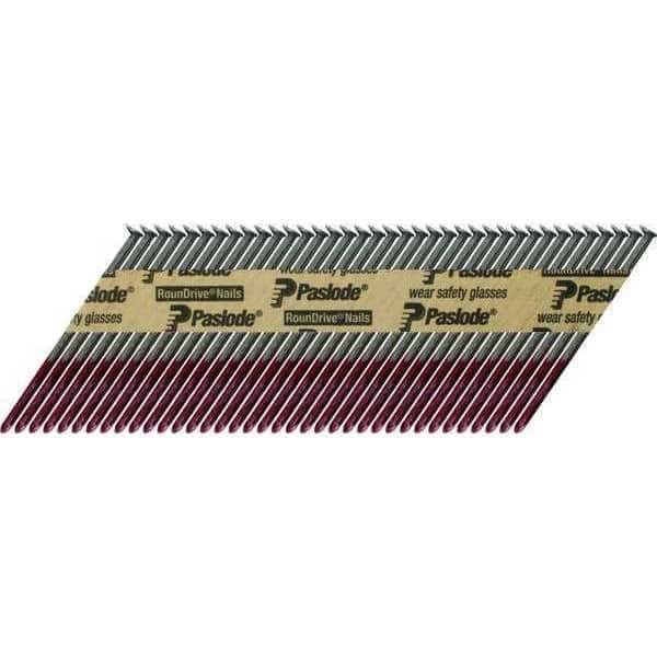 Collated Framing Nail, 3 in L, Not Applicable, Brite, Offset Round Head, 30 Degrees, 3000 PK