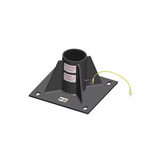 4" Center Mount Floor Adapter, Zinc Plated