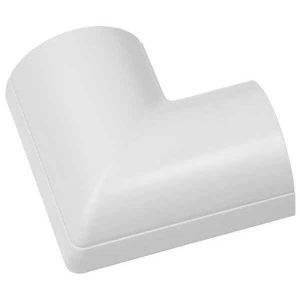 90 Degree Flat Elbow, 3 1/4 in L, PVC, White