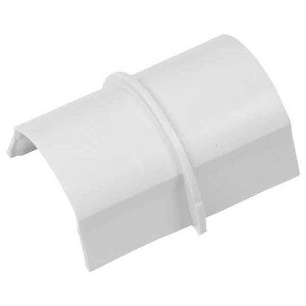 Coupling, 2 1/4 in L, PVC, White