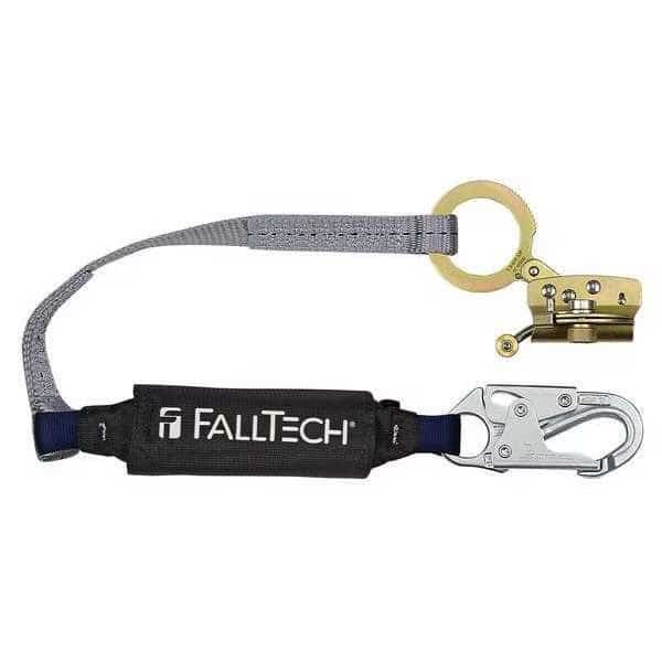 Shock-Absorbing Lanyard, 310 lb, Black, Blue, , Fall Arrester, Snap Hook