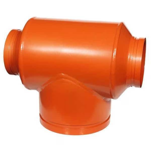 Reducing Tee, 8" x 8" x 4", Iron, 800 psi