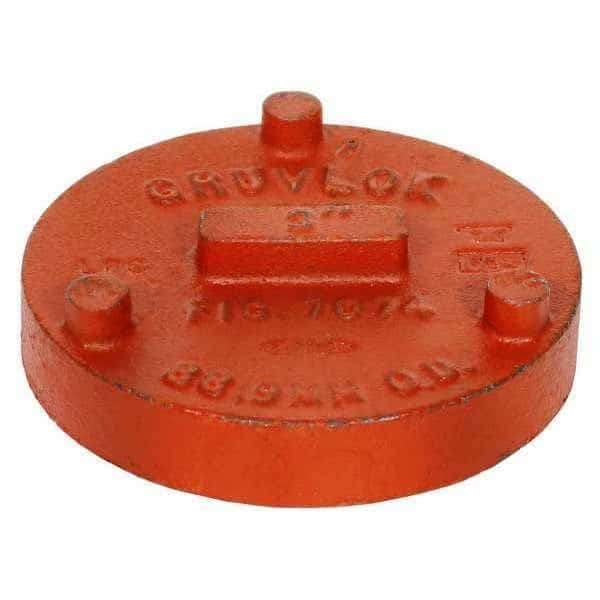 End Cap, Ductile Iron, 1 1/2 in, Grooved