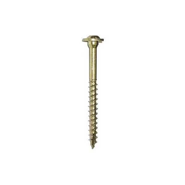 Deck Screw, 5/16 in x 3-1/8 in, Climatek, Flange Round Head, Torx Drive, 100 PK