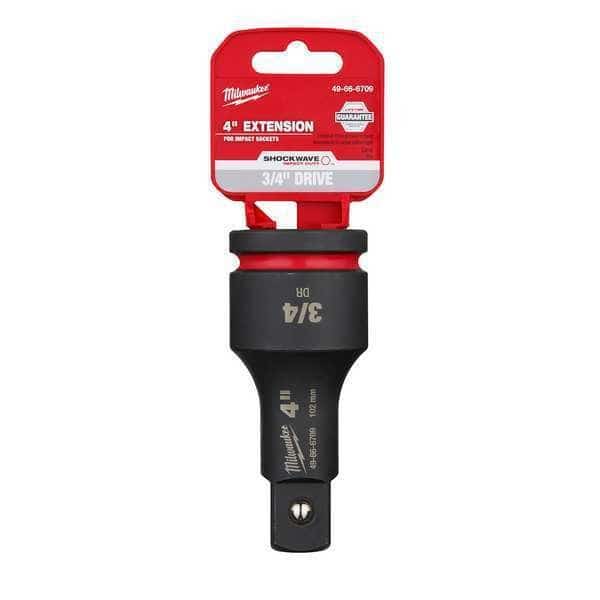 3/4" Drive IMPACT EXTENSION, 1 pcs, Black Phosphate, 4 in L, Milwaukee Tool, Mfr#: 49-66-6709