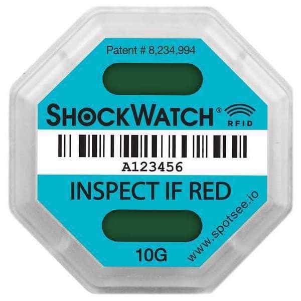 RFID Impact Tag, Field-Armable, 10G, PK100, Shockwatch, Mfr#: SWRFID-10G