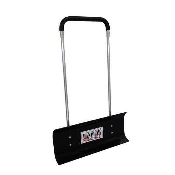 Snow Pusher, 32 in W x Plastic Blade, 50 in L Aluminum Handle