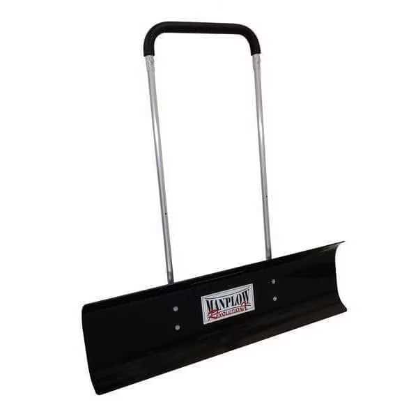 Snow Pusher, 48 in W x Plastic Blade, 50 in L Aluminum Handle