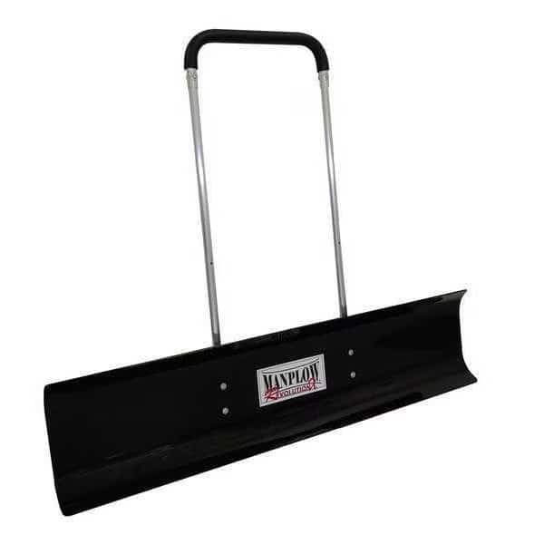 Snow Pusher, 60 in W x Plastic Blade, 50 in L Aluminum Handle