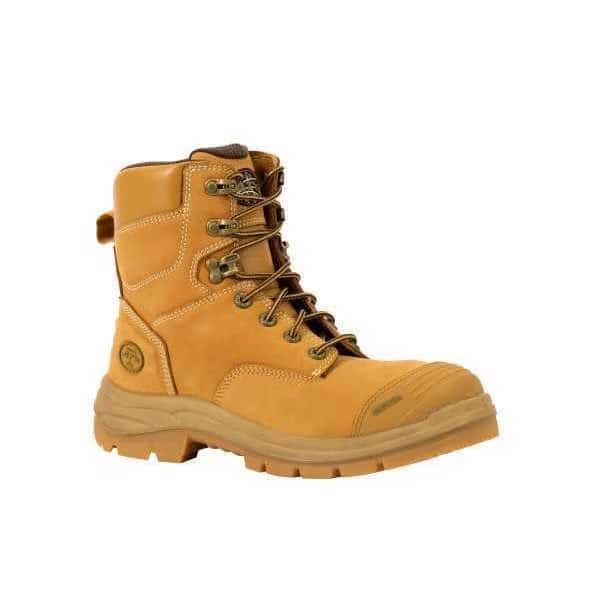 Men's 6-Inch Work Boot, 7 D, Steel Toe, 7 in H, Wheat, 55332