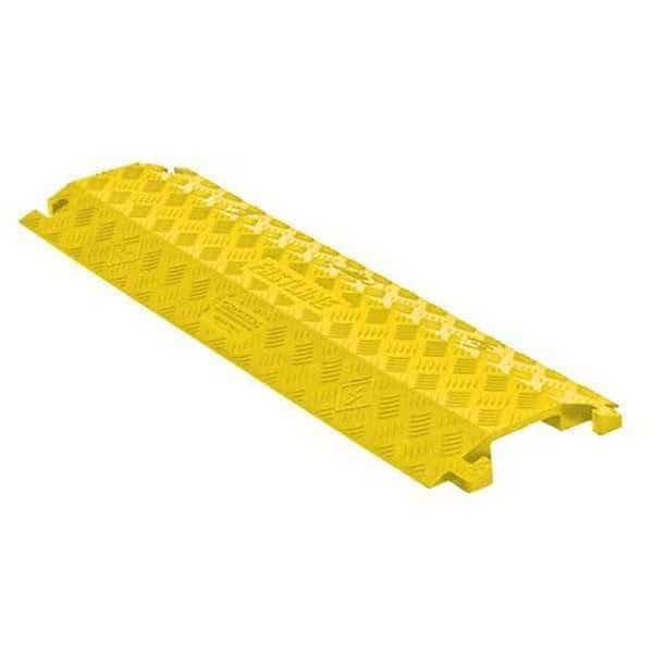 Cable Protector, 1-1/2 in H, 3-3/16 ft L, 10-7/8 in W, 1 Channel, Polyurethane, Yellow