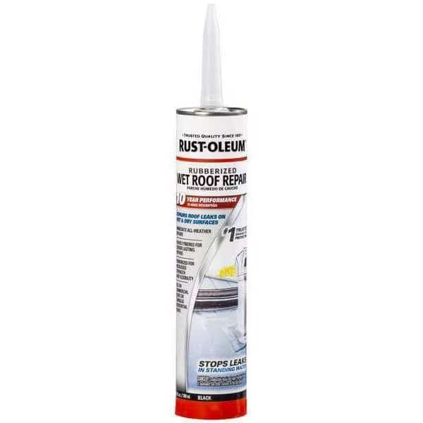 Wet Roof Repair, Asphalt, Black, 10.1 oz