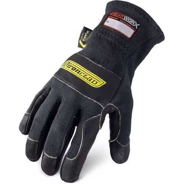 Mechanics Gloves, Silicone Rubber, 600  Degrees F Max Temp., Straight Cuff Black, S ( 7 )
