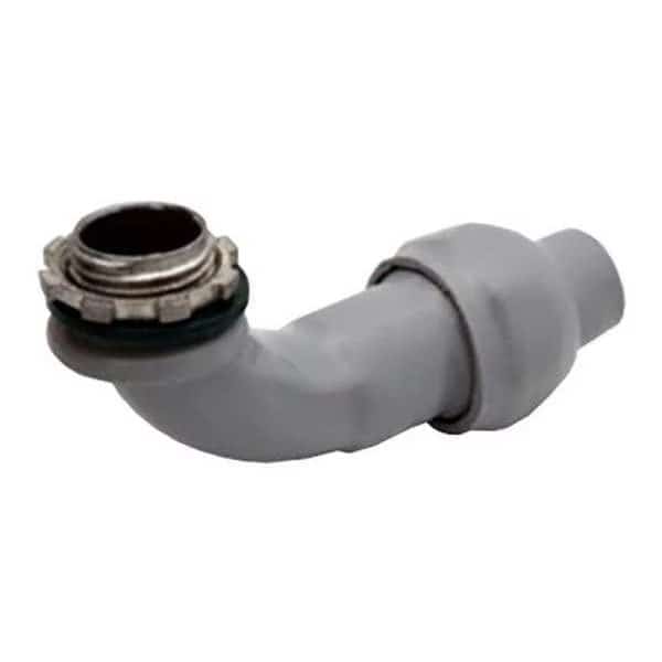MC Grounding Connector, 1/2 in, Snap-In, Zinc Alloy, Plain, Gray