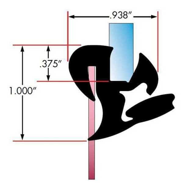 Window Lock Gasket, Sngl, 0.046 - 0.075 in, FAIRCHILD, Mfr# 0534-25