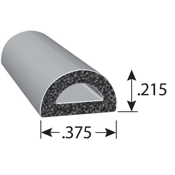 Seal, EPDM Rubber, White, 50 ft L