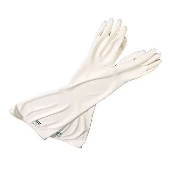 Glove Box Gloves, CSM-Chlorosulfonated Polyethylene, 32 in L, 30 mil, White, 1 PR