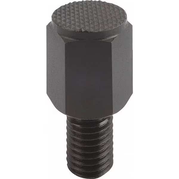 Positioning Foot, H=80, Form D Serrated Face Tempered, Carbon Steel, Faces Case Hardened, Sw=32