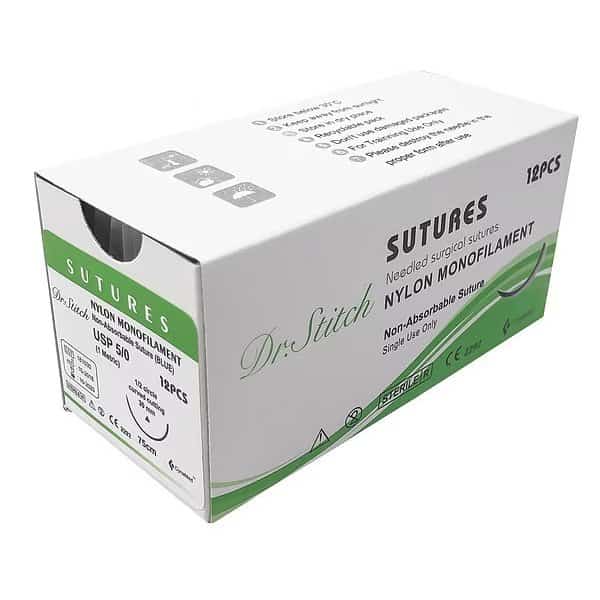 Training Sutures with Thread, Nylon, 5/0