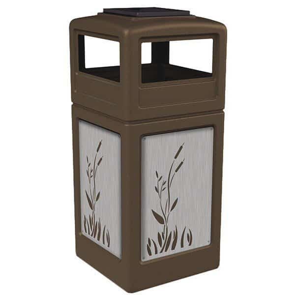 Waste Bin Ashtray Lid SS,Brown 42 gal., Mfr#: 733096299, COMMERCIAL ZONE PRODUCTS
