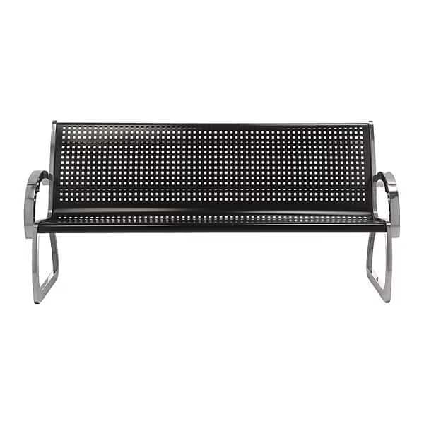 Skyline Blk Bench Stainless Sides, 6 ft.