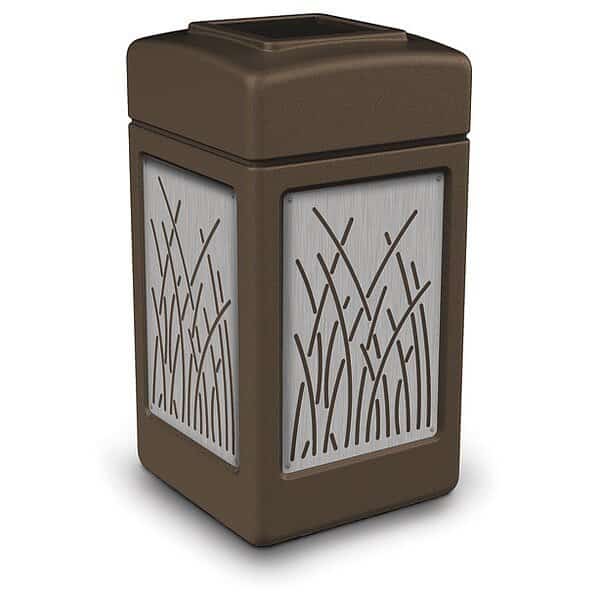 42 gal Trash Can, Brown