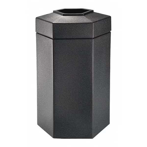 Hex Waste Container,Black,50 gal. , Mfr#: 737501