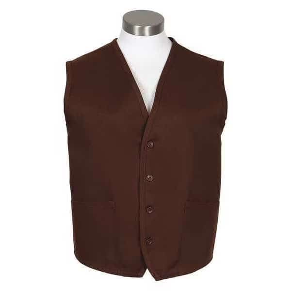 Vest, 2 Pocket, Brown, V65, 2XL
