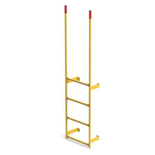 Dock Ladder, Wall Mount, Steel, 6 ft., 8"