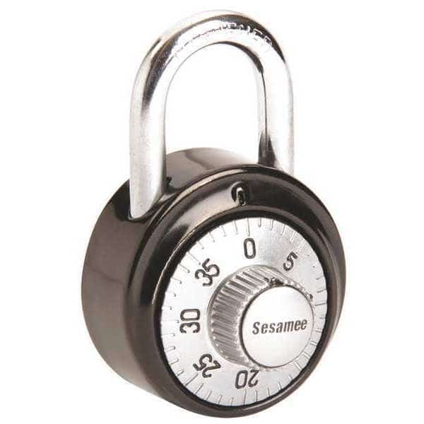 Rotary Dial Combination Padlock, Black