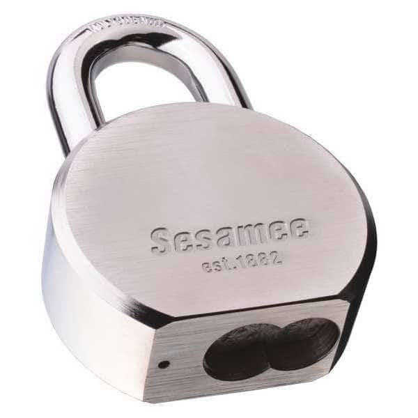 Round Body Steel Keyed Padlock, KIK, Steel Body, 7/8" W