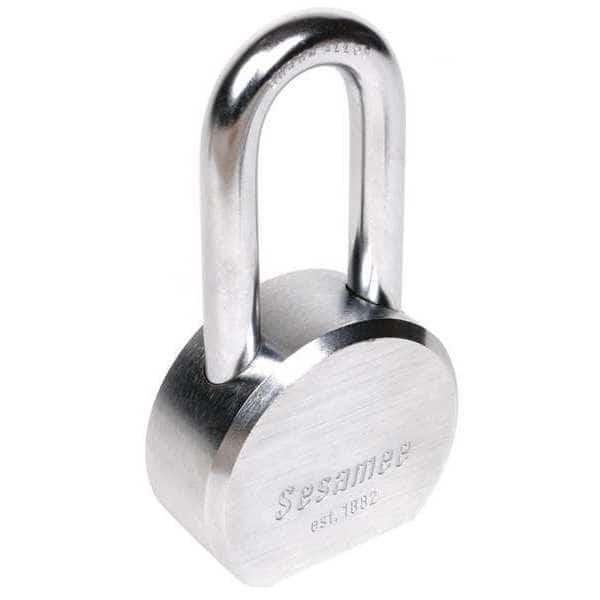 Round Body Steel Keyed Padlock, KD, Steel Body, 7/8" W