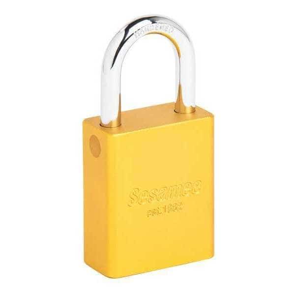Alum Safety Lockout Padlock, KA, Yellow