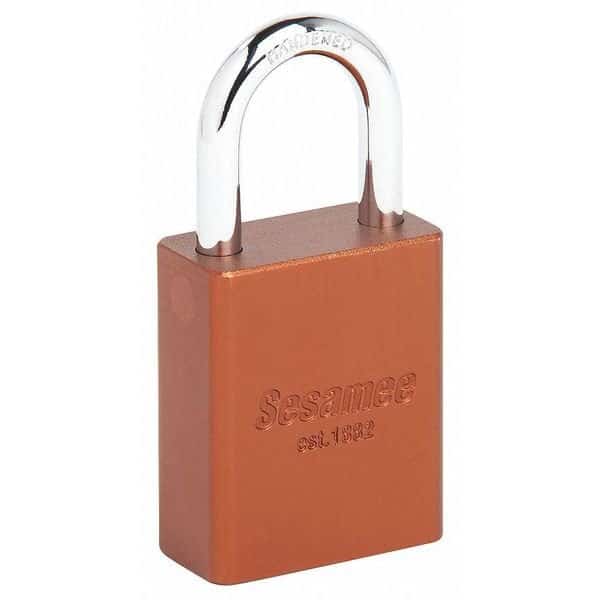 Alum Safety Lockout Padlock, KA, Brown