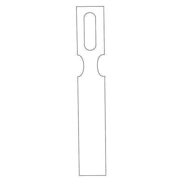 KeyholeTag, MetalDet, 1-3/4x11", Wht, PK1000