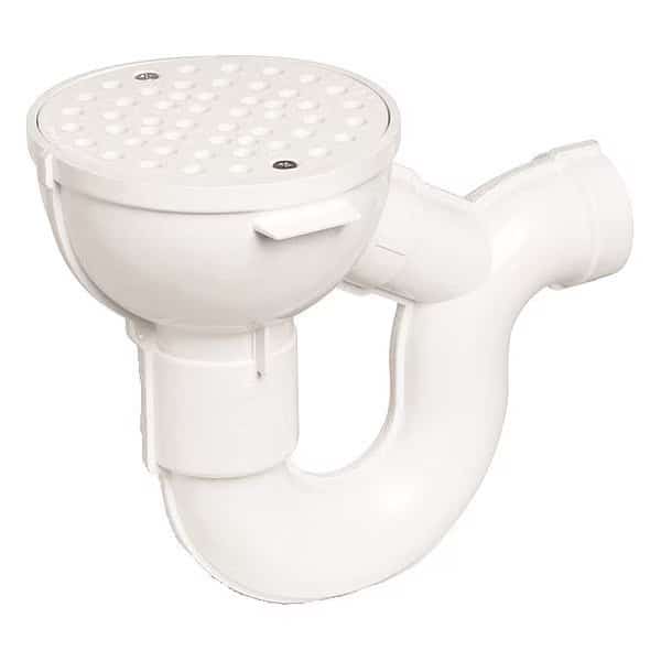 P-Trap Integral Drain, PVC, 2", Solvent-Weld