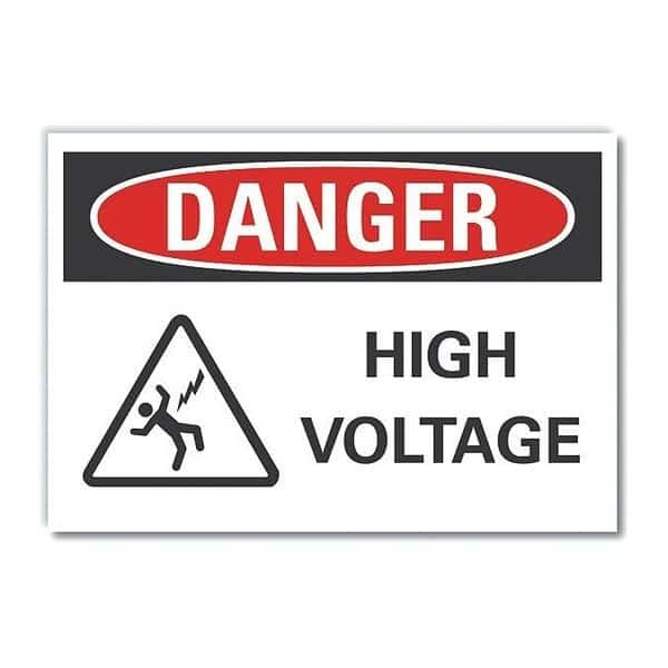 Danger Sign, 14" W, 10" H, 0.004" Thickness, LCU4-0230-ED_14x10