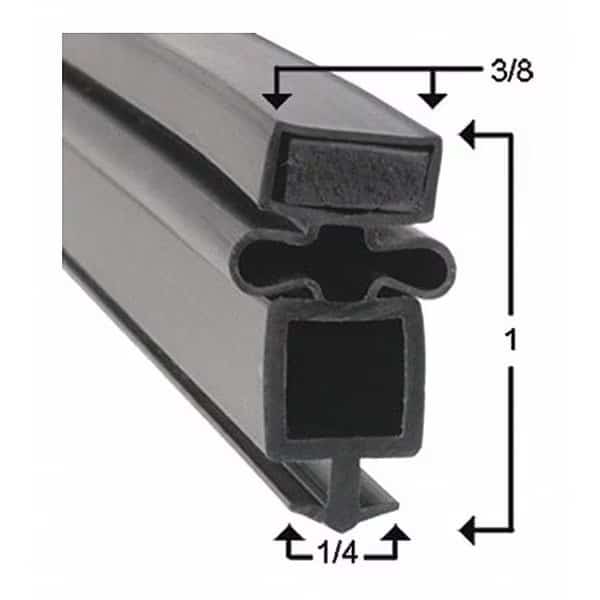 Door Gasket,28-1/8" x 54-1/8", Mfr#: 810804, TRUE MFG