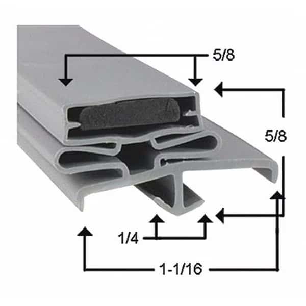 Refrigeration Door Gasket,23"x57.75", Mfr#: 50827801, VICTORY