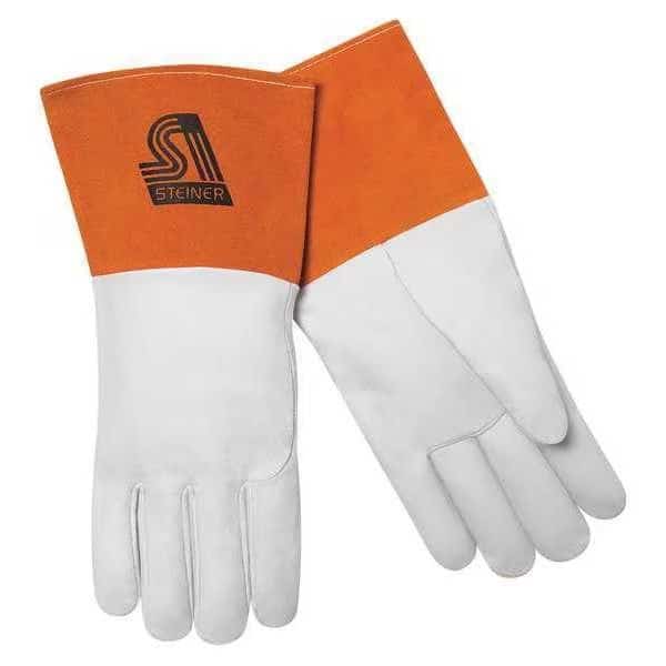 SensiTIG Welding Gloves, Gauntlet Cuff, Straight Thumb, Premium Kidskin, L, 1 PR