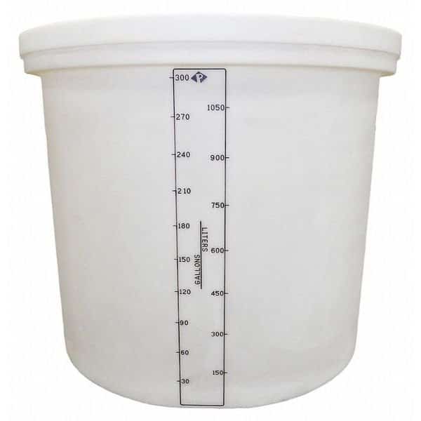 Solid Top Process Tank Nat LDPE 300 Gal